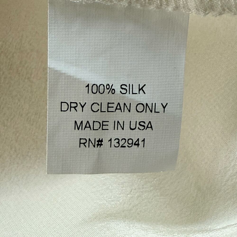 Amanda Uprichard Silk Tank Blouse Draped Ruffles‎ Scoop Neck Ivory, Size Small - Picture 7 of 7